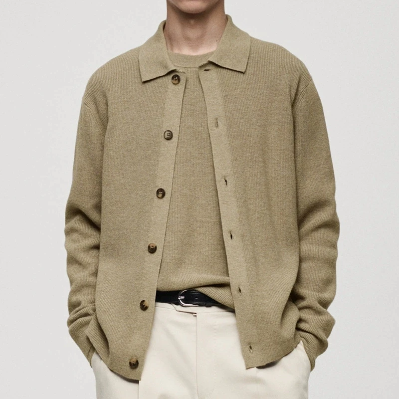 Men's Luxury Fashion European and American Youth Men's Casual Knitwear Solid Color Cardigan Sweater Coat Top
Men's Luxury Fashion European and American Youth Men's Casual Knitwear Solid Color Cardigan Sweater Coat Top