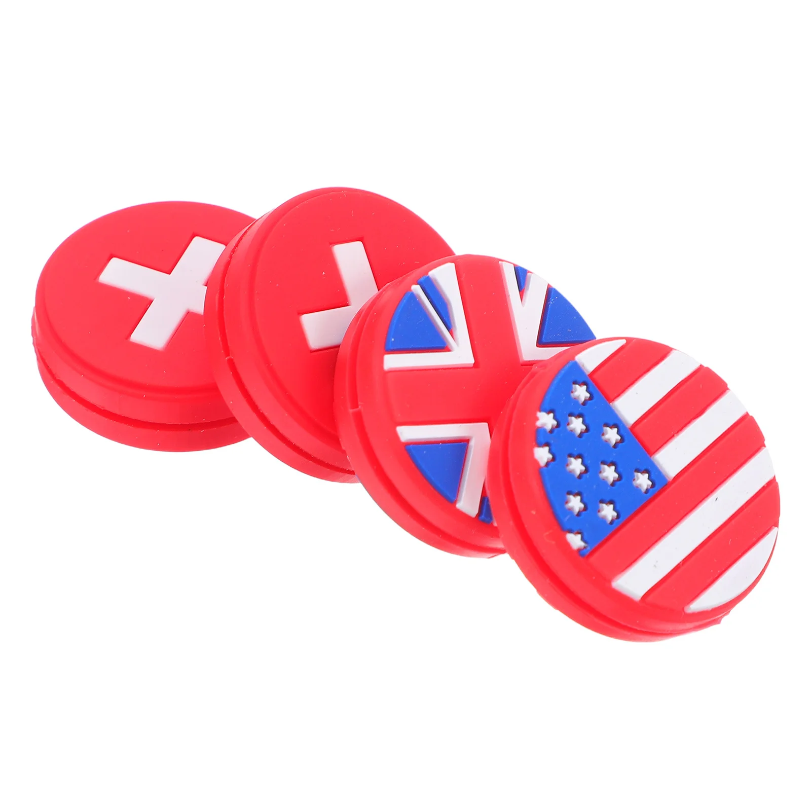 4Pcs Silicone Tennis Racket Vibration Dampeners Flag Pattern Shock Absorber Enhance Stability Control Tennis Racquet Players
4Pcs Silicone Tennis Racket Vibration Dampeners Flag Pattern Shock Absorber Enhance Stability Control Tennis Racquet Players