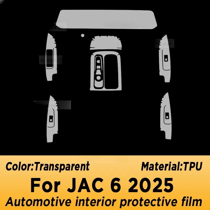 For JAC 6 2025 Center Console Gear Panel Screen TPU Car Interior Protective Film Anti-Scratch Repair Sticker
For JAC 6 2025 Center Console Gear Panel Screen TPU Car Interior Protective Film Anti-Scratch Repair Sticker