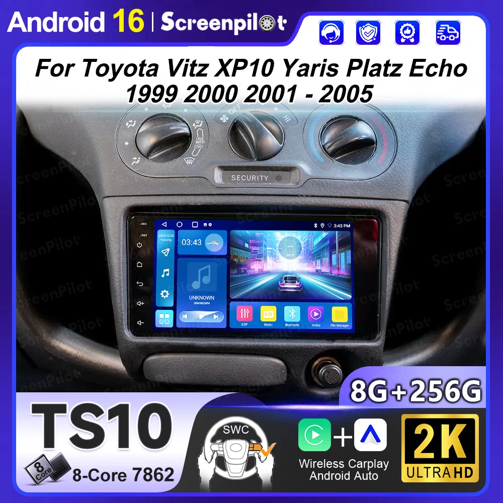 Android 16 For Toyota Vitz Xp10 Yaris Platz Echo 1999-2005 Multimedia Navigation Gps Video Auto Radio Player Car Stereo Carplay
Android 16 For Toyota Vitz Xp10 Yaris Platz Echo 1999-2005 Multimedia Navigation Gps Video Auto Radio Player Car Stereo Carplay