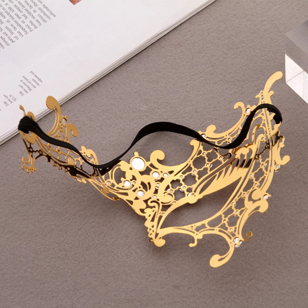 Metal Half Face Golden Plated Rhinestone Masquerade Party Women Cosplay Shiny Diamond Costume Mask Elegant Mysterious Design
Metal Half Face Golden Plated Rhinestone Masquerade Party Women Cosplay Shiny Diamond Costume Mask Elegant Mysterious Design