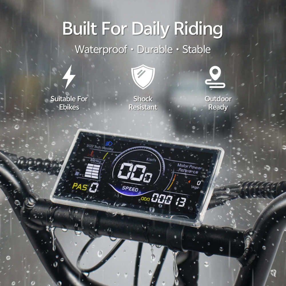 Electric Bike LCD Display 48V Smart Meter Waterproof 5Pin 10cm Connector Control Panel 5 PAS Levels for Chamrider Ebike 22.2mm
Electric Bike LCD Display 48V Smart Meter Waterproof 5Pin 10cm Connector Control Panel 5 PAS Levels for Chamrider Ebike 22.2mm