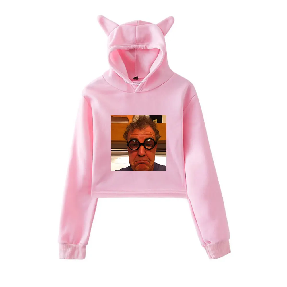 Джереми Кларксона Merch, винтажная уличная одежда 90-х годов, толстовки с капюшоном для девочек, укороченный модный спортивный пуловер с кошачьими ушками
Джереми Кларксона Merch, винтажная уличная одежда 90-х годов, толстовки с капюшоном для девочек, укороченный модный спортивный пуловер с кошачьими ушками