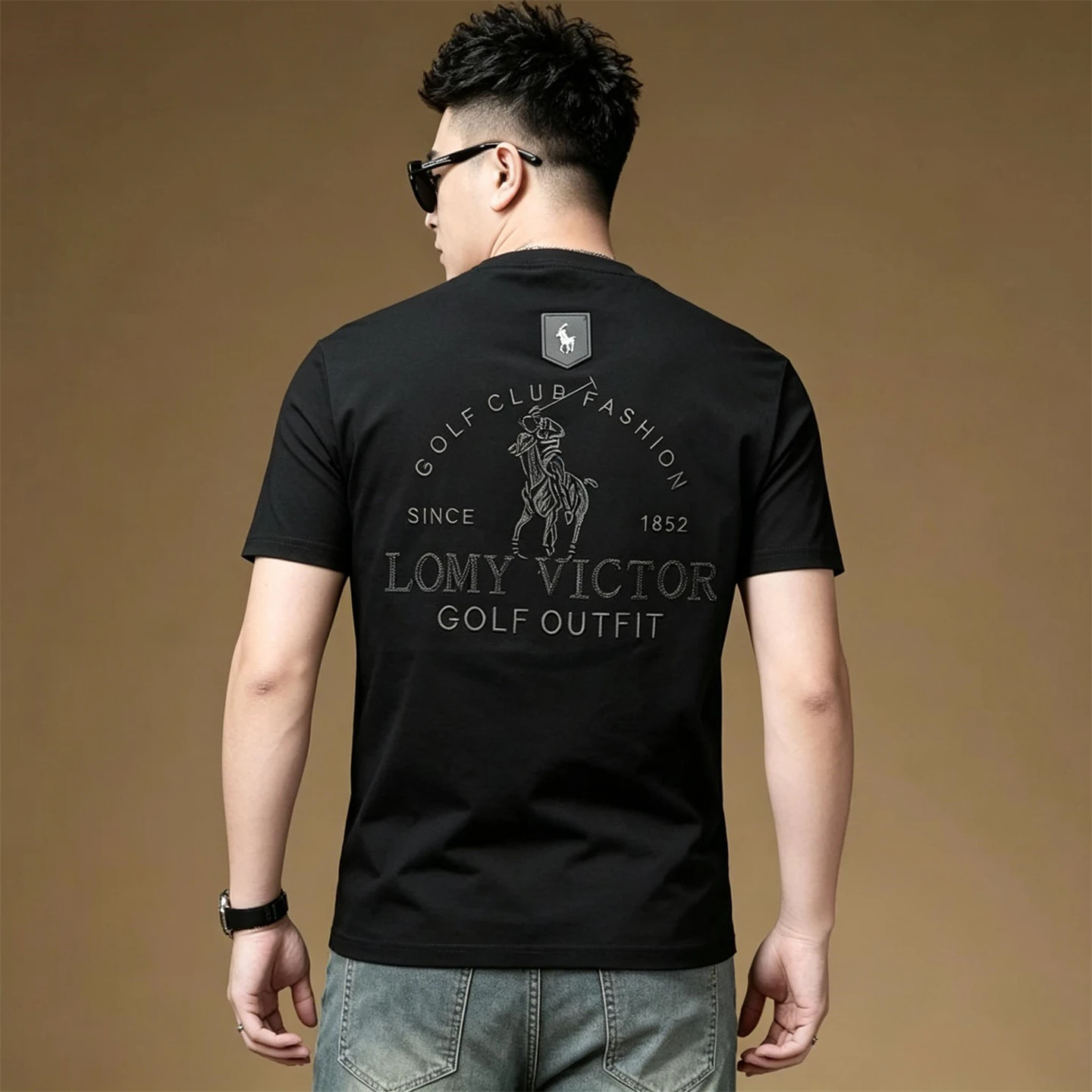 Elegant Embroidered round Neck Short Sleeve T-Shirt Men's Cotton Breathable Lightweight Luxury Brand Summer New Style T-Shirt
Elegant Embroidered round Neck Short Sleeve T-Shirt Men's Cotton Breathable Lightweight Luxury Brand Summer New Style T-Shirt