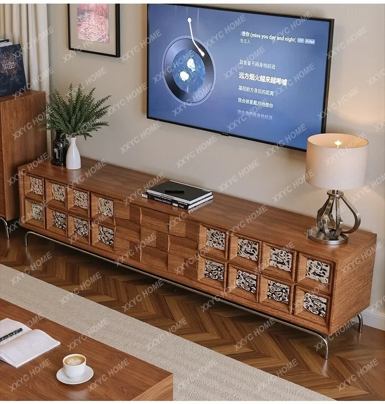 H Medieval ash wood TV cabinet Living room floor locker Solid wood TV cabinet
H Medieval ash wood TV cabinet Living room floor locker Solid wood TV cabinet