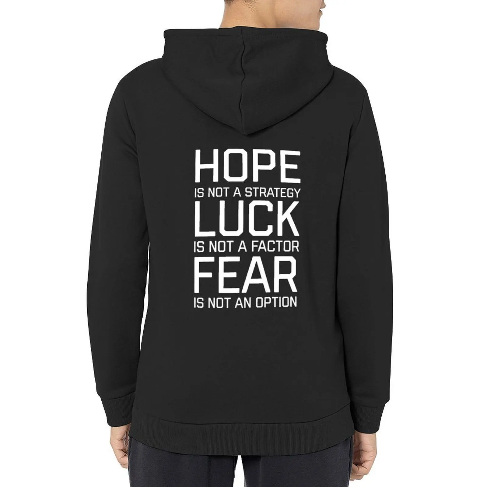 Hope is not a strategy luck is not a factor fear is not an option Hoodie korean autumn clothes winter clothes mens hoodies
Hope is not a strategy luck is not a factor fear is not an option Hoodie korean autumn clothes winter clothes mens hoodies