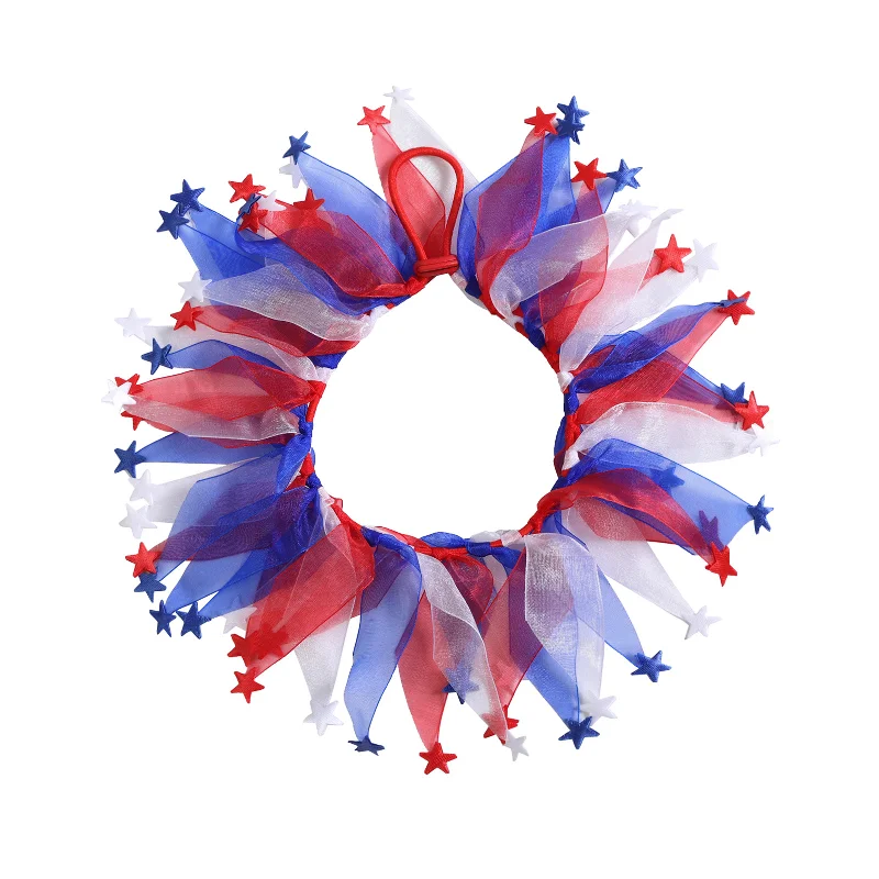 Independence Day Pet Necklace Adjustable Red Blue White Color Cat Dog Collar for Holiday Crossborder Women Hair Bonds American
Independence Day Pet Necklace Adjustable Red Blue White Color Cat Dog Collar for Holiday Crossborder Women Hair Bonds American