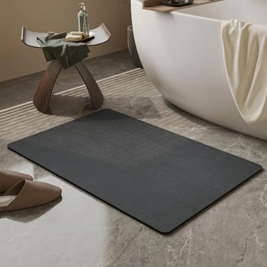 Bath Mat, Ultra Absorbent Quick Dry Bathroom Floor Mats-Rubber Non-Slip Thin Bathroom Rug Fit Under Door, Faux Suede Surface Sh
Bath Mat, Ultra Absorbent Quick Dry Bathroom Floor Mats-Rubber Non-Slip Thin Bathroom Rug Fit Under Door, Faux Suede Surface Sh