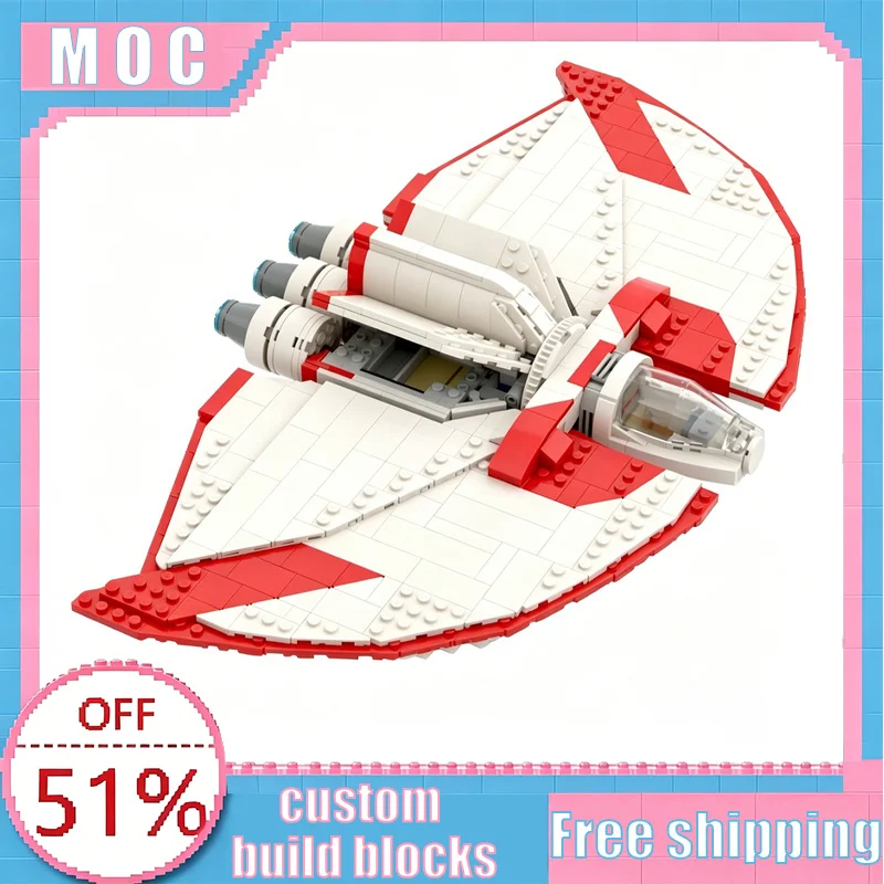 843 PCS Clone Wars T‑6 Shuttle Sci‑Fi Spacecraft MOC Aircraft Model DIY Assembly Building Blocks Educational Toy Birthday Gifts
843 PCS Clone Wars T‑6 Shuttle Sci‑Fi Spacecraft MOC Aircraft Model DIY Assembly Building Blocks Educational Toy Birthday Gifts