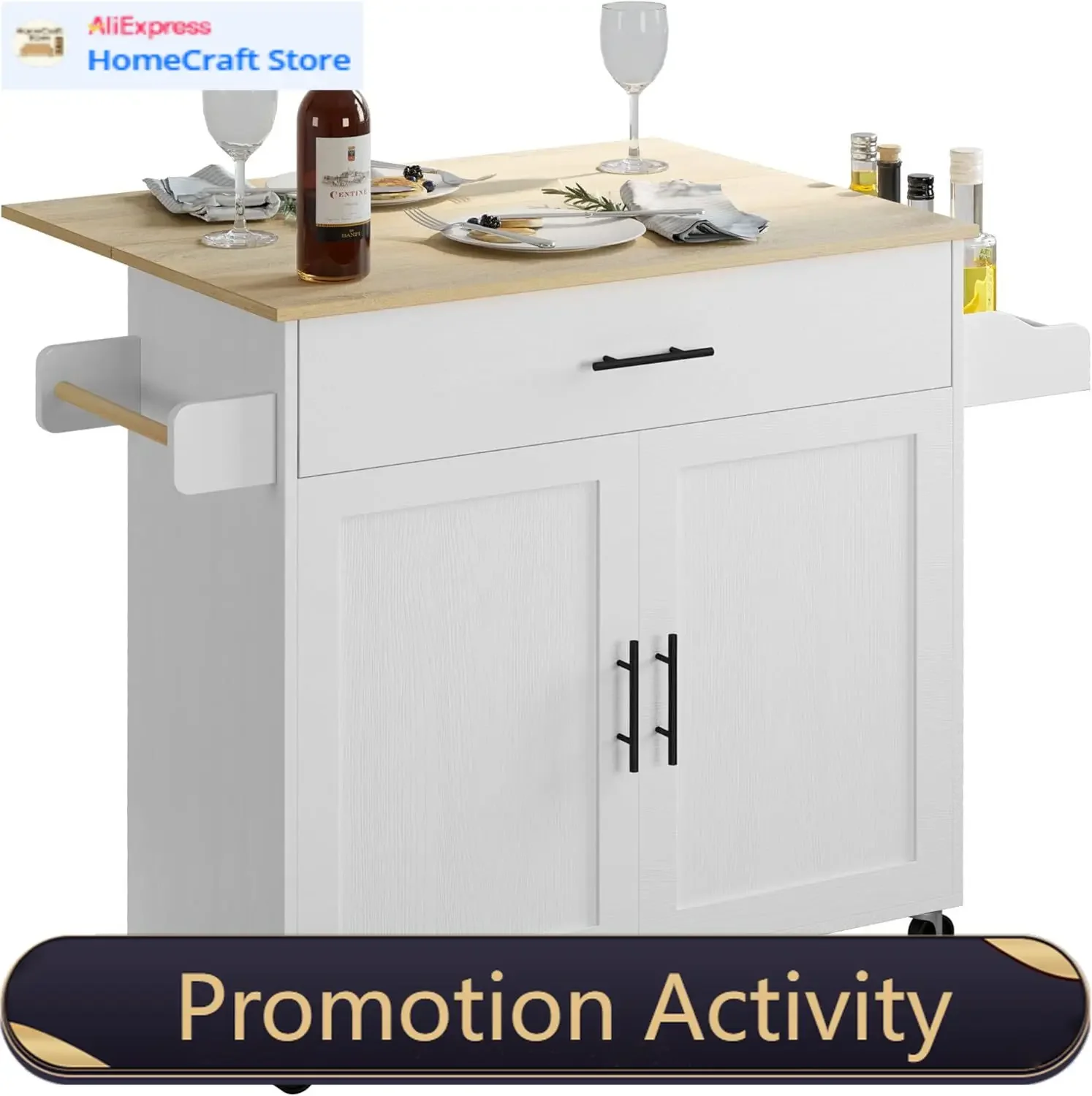 Rolling Kitchen Cart Island Table With Drop Leaf Storage Drawer Spice Towel Rack White
Rolling Kitchen Cart Island Table With Drop Leaf Storage Drawer Spice Towel Rack White