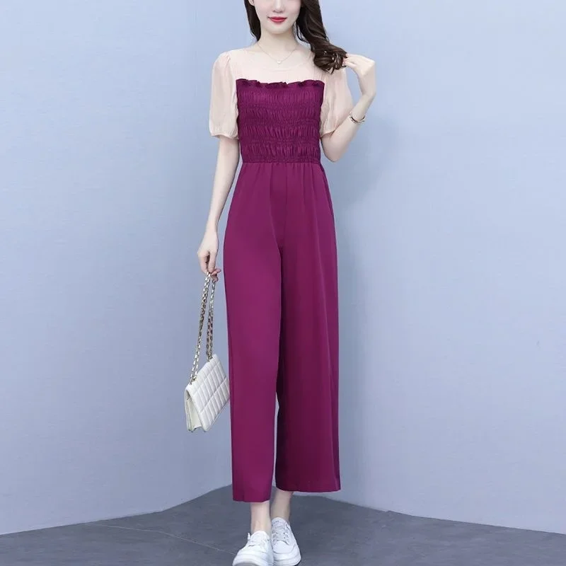 Women's Jumpsuits Casual Summer New Chiffon Rompers Birthday Club Party Outfits Short Sleeve Black Overalls Pants For Women
Women's Jumpsuits Casual Summer New Chiffon Rompers Birthday Club Party Outfits Short Sleeve Black Overalls Pants For Women