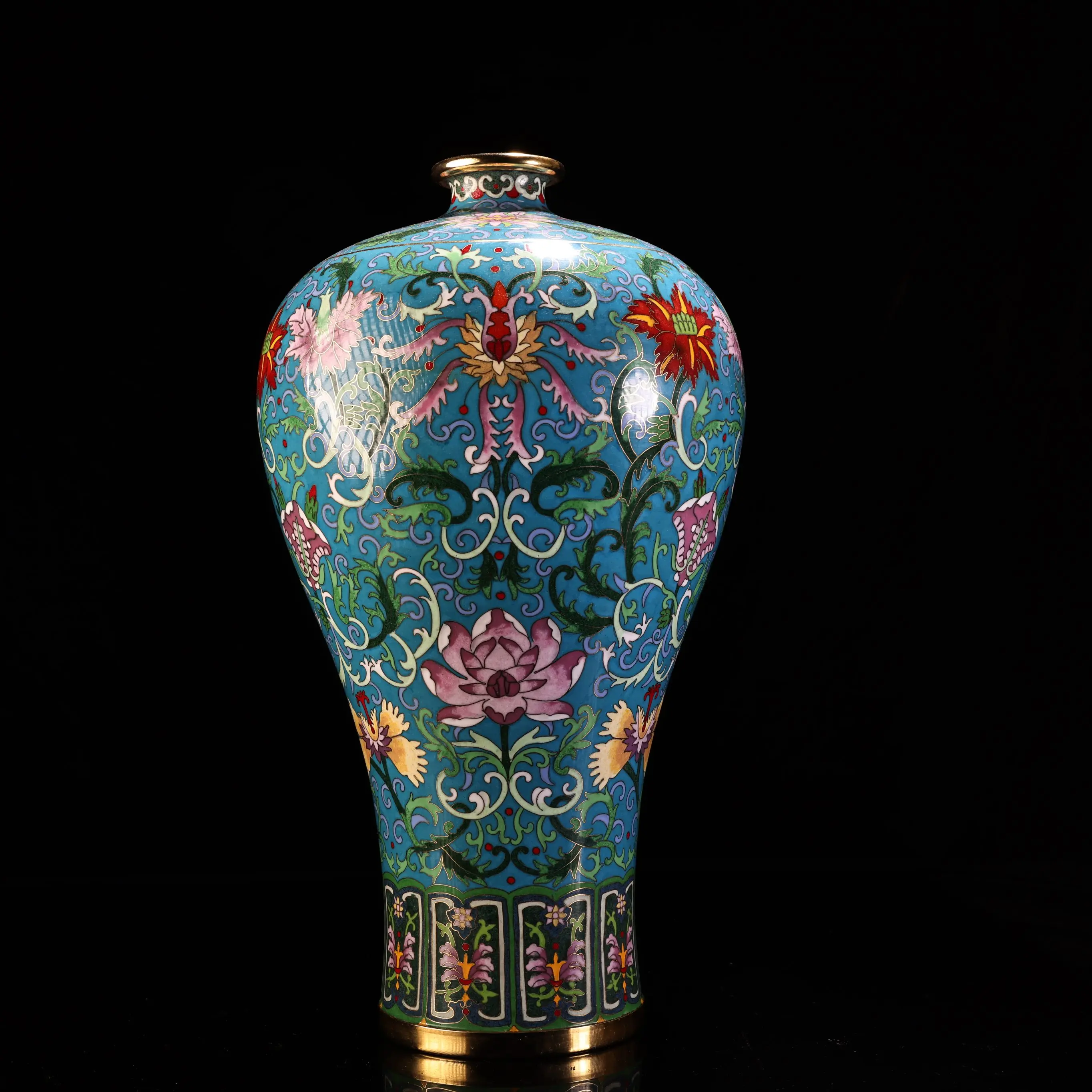 15"Tibetan Temple Collection Old Purple Bronze Cloisonn Enamel Lotus pattern Plum Blossom Bottle Vase Amass wealth Ornaments
15"Tibetan Temple Collection Old Purple Bronze Cloisonn Enamel Lotus pattern Plum Blossom Bottle Vase Amass wealth Ornaments