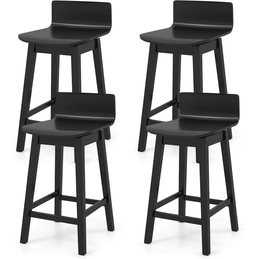 Set of 4 Solid Wood Bar Stools, 24.5 Counter Height, Low Back, with Footrest and Armrests, Ideal for Kitchen Island, Dining Room
Set of 4 Solid Wood Bar Stools, 24.5 Counter Height, Low Back, with Footrest and Armrests, Ideal for Kitchen Island, Dining Room