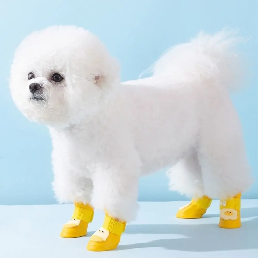 4Pcs/Set Silicone Pet Rain Boot Anti Slip Sole Wear Resistance Puppy Shoes Cartoon Waterproof Pet Paw Protector Snow Protection
4Pcs/Set Silicone Pet Rain Boot Anti Slip Sole Wear Resistance Puppy Shoes Cartoon Waterproof Pet Paw Protector Snow Protection