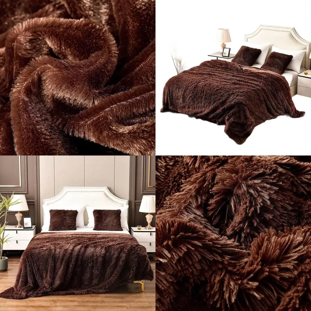 Luxurious Plush Faux Fur Double Layer Winter Blanket, 90x104 Inches, Soft and Warm for Bed
Luxurious Plush Faux Fur Double Layer Winter Blanket, 90x104 Inches, Soft and Warm for Bed