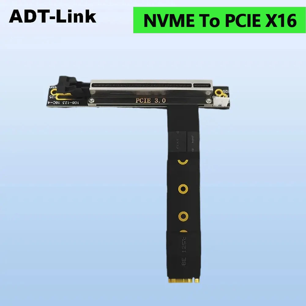 ADT-Link M.2 NVME To PCIE X16 Extension Cable PCle 3.0 X4 External M.2-Mkey Adapter Graphics Card for Capture Computing Cards
ADT-Link M.2 NVME To PCIE X16 Extension Cable PCle 3.0 X4 External M.2-Mkey Adapter Graphics Card for Capture Computing Cards