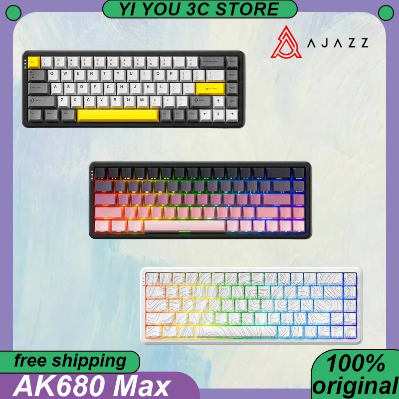 AJAZZ AK680 MAX Magnetic Switch Mechanical Keyboard Low Latency Quick Trigger 8K Polling Rate 0.01mm Custom PC Esports Keyboards
AJAZZ AK680 MAX Magnetic Switch Mechanical Keyboard Low Latency Quick Trigger 8K Polling Rate 0.01mm Custom PC Esports Keyboards