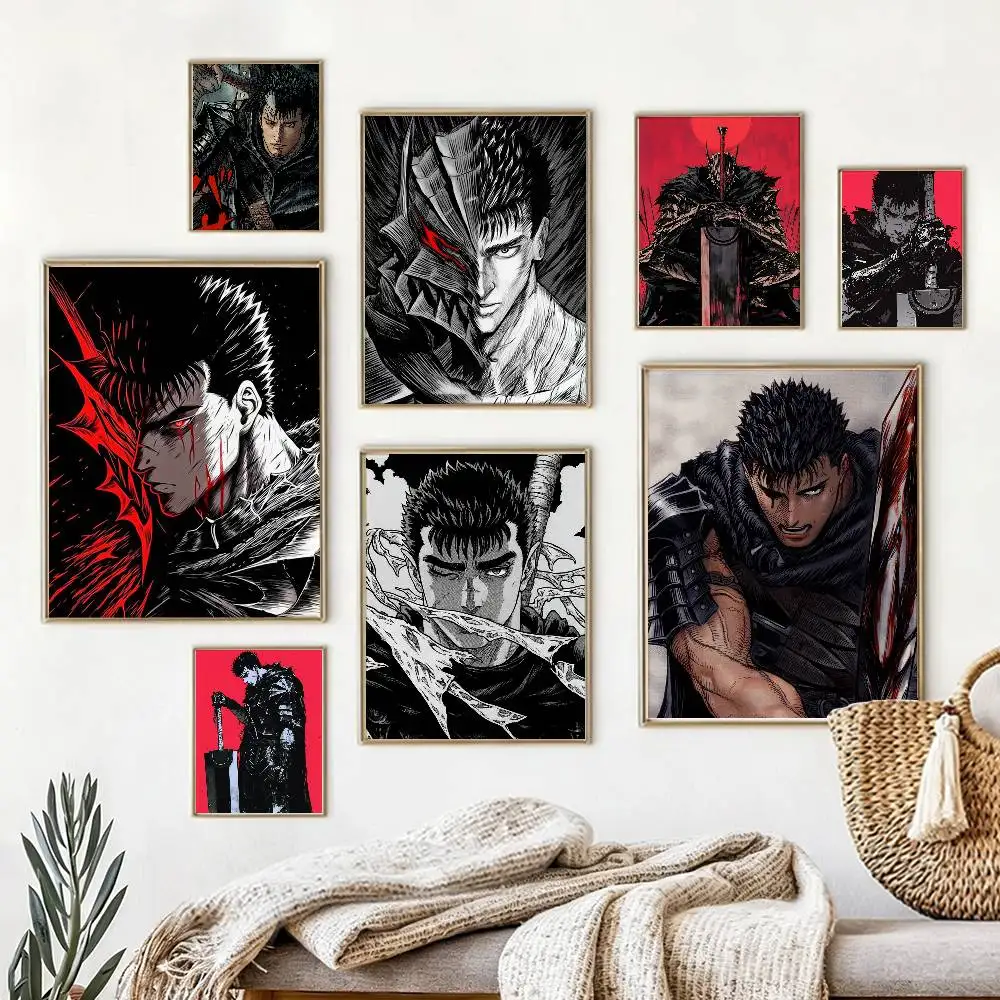 B-Berserk Guts Anime Poster Waterproof Wall Art Sticker For Bar Living Room Vintage Decor High Quality Print Gift
B-Berserk Guts Anime Poster Waterproof Wall Art Sticker For Bar Living Room Vintage Decor High Quality Print Gift