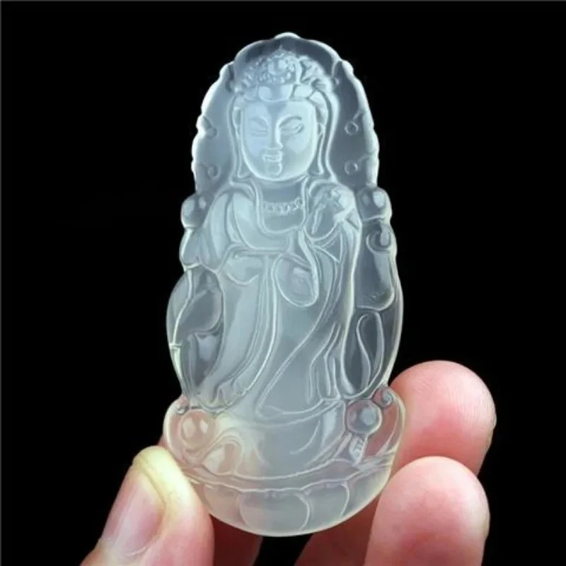 Natural Guanyin Pendant Men's Ice Seed White Chalcedony Pendant Agate Jade Pendant Men's and Women's Necklace Jade
Natural Guanyin Pendant Men's Ice Seed White Chalcedony Pendant Agate Jade Pendant Men's and Women's Necklace Jade