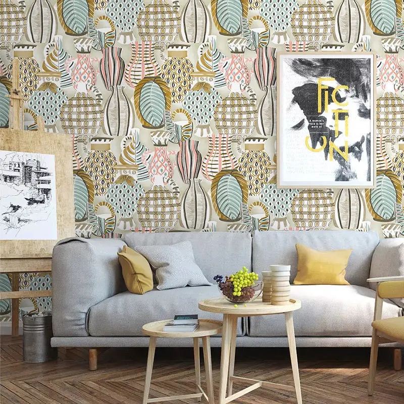 European Blue Green Sketch Hand-painted Vase Art Wallpaper Bedroom Living Room Dining Room Studio Non-woven Printing Creative
European Blue Green Sketch Hand-painted Vase Art Wallpaper Bedroom Living Room Dining Room Studio Non-woven Printing Creative