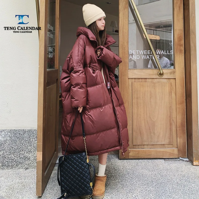 Зимний корейский пуховик, длинный толстый свободный пуховик выше колена в форме кокона, белый утиный пух, женская новая модель 2025
Зимний корейский пуховик, длинный толстый свободный пуховик выше колена в форме кокона, белый утиный пух, женская новая модель 2025