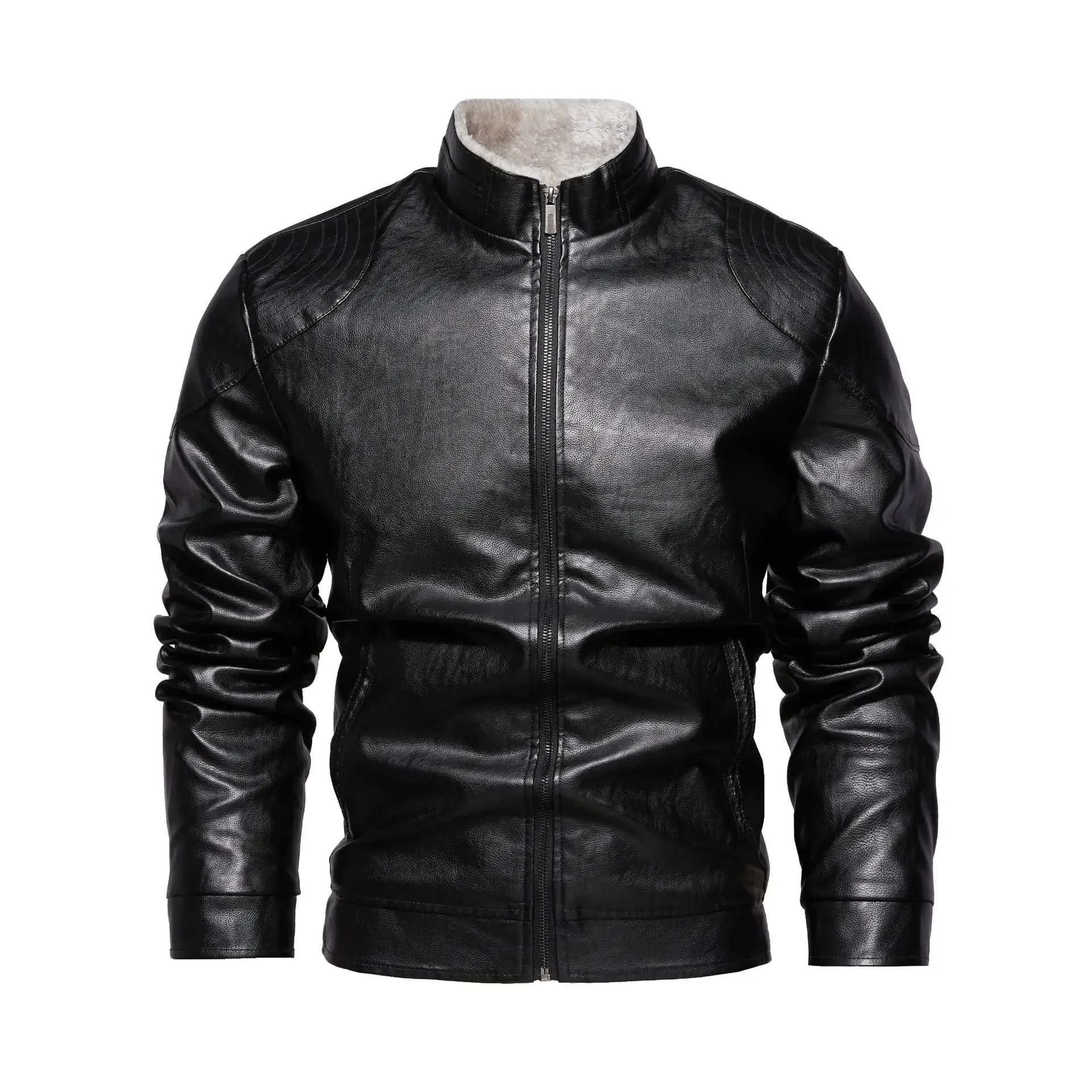 Men's Standing Collar Fleece Leather Jacket Winter Thickened PU Leather Suit Work Clothes Autumn Fashion Slim Motorcycle Cycling
Men's Standing Collar Fleece Leather Jacket Winter Thickened PU Leather Suit Work Clothes Autumn Fashion Slim Motorcycle Cycling