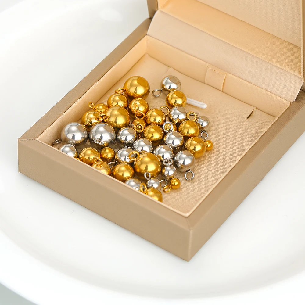 20Pcs Waterproof Solid Ball Charms Stainless Steel Necklace Pendants Bulk for DIY Jewelry Earrings Bracelet Making Accessories
20Pcs Waterproof Solid Ball Charms Stainless Steel Necklace Pendants Bulk for DIY Jewelry Earrings Bracelet Making Accessories
