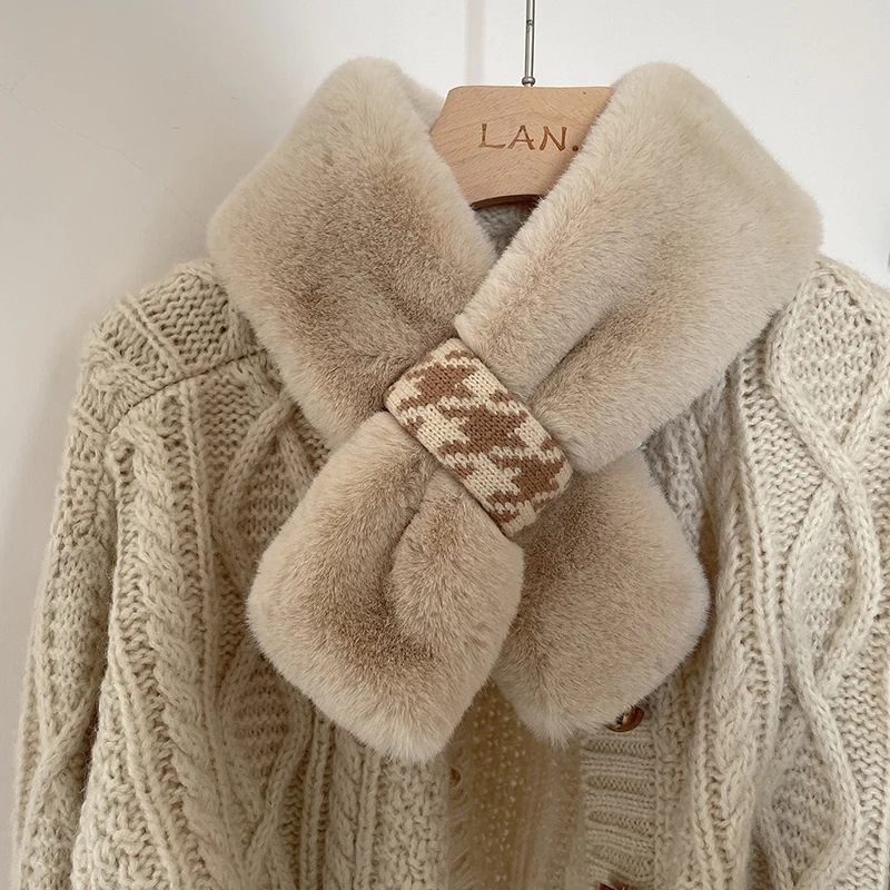 Designer Brand New High-quality Simple Thousand Bird Check Rabbit Hair Neck Thickened Warm Day Scarf for Women Winter Hot Sale
Designer Brand New High-quality Simple Thousand Bird Check Rabbit Hair Neck Thickened Warm Day Scarf for Women Winter Hot Sale