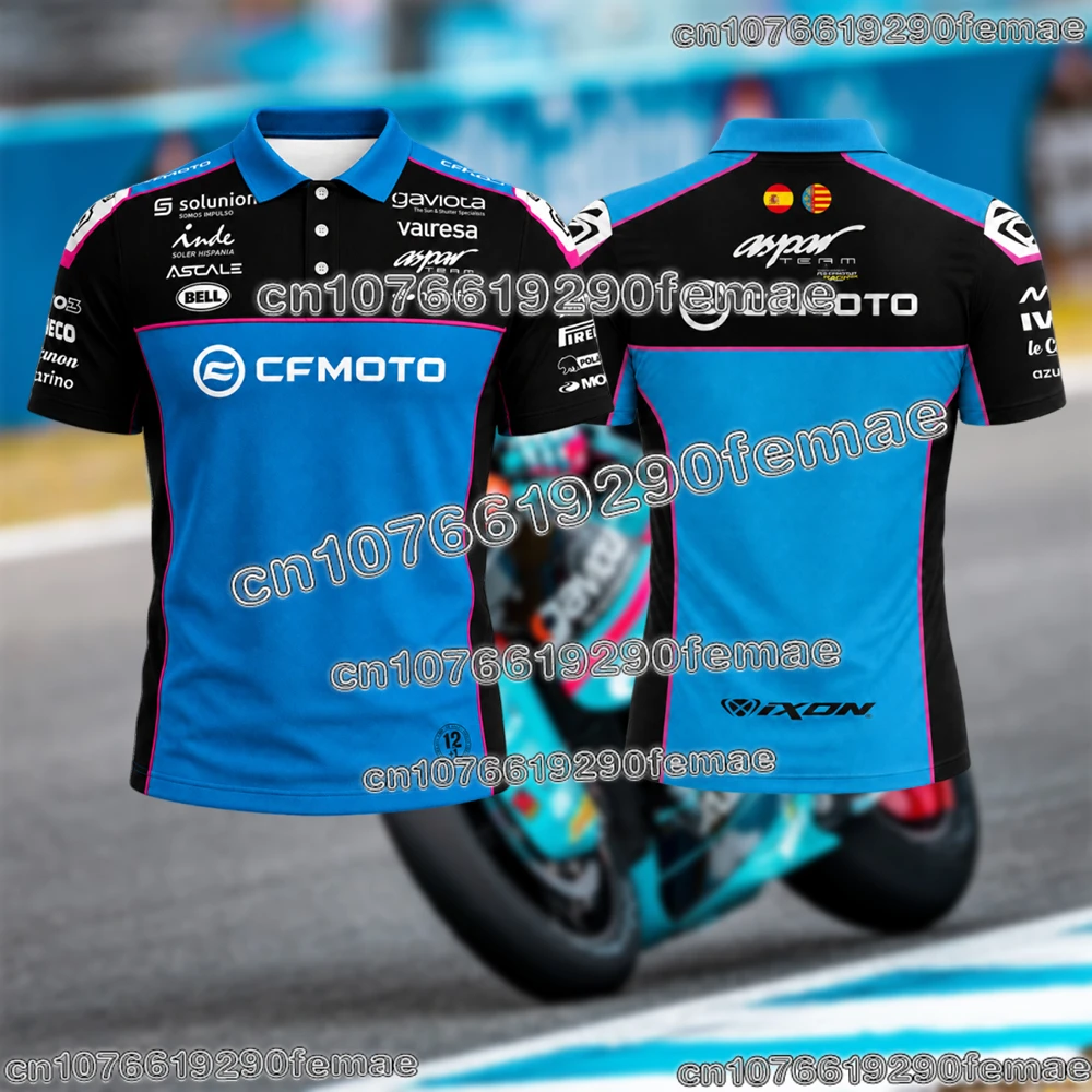 CFMOTO Aspar Motorcycle Racing Team Polo Shirt Men High Performance Cooling Breathable Fabric Sports Casual Tee For Summer Wear
CFMOTO Aspar Motorcycle Racing Team Polo Shirt Men High Performance Cooling Breathable Fabric Sports Casual Tee For Summer Wear