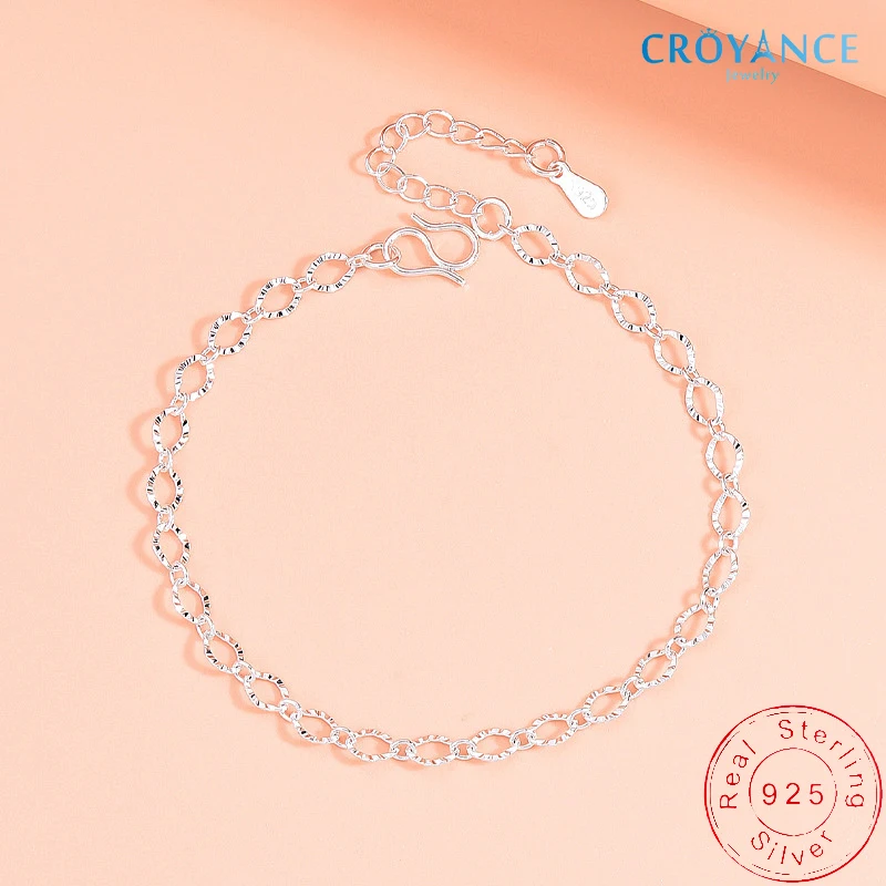 925 Sterling Silver Exquisite Small Egg Shaped Bracelet Women Jewelry Gift Fashion Sexy Simple O shaped Link Chain Hand Chain
925 Sterling Silver Exquisite Small Egg Shaped Bracelet Women Jewelry Gift Fashion Sexy Simple O shaped Link Chain Hand Chain