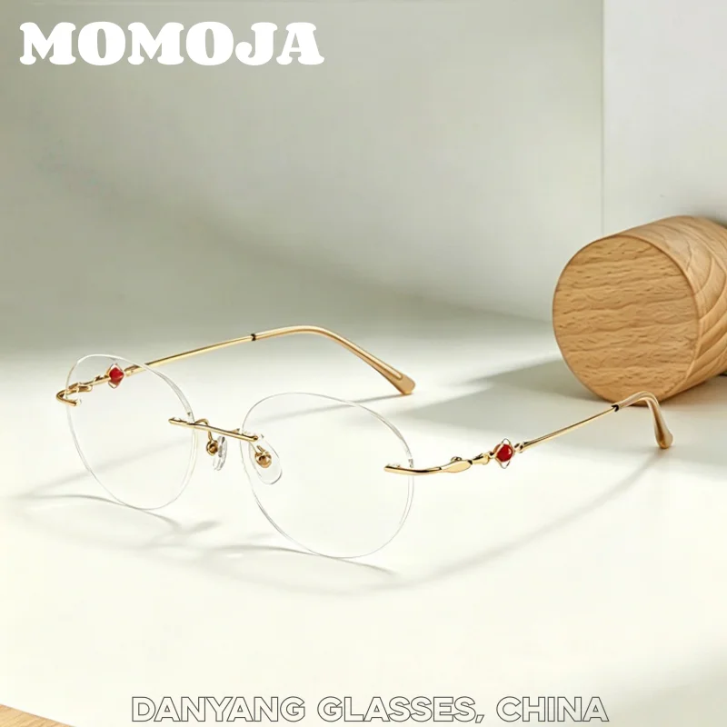 MOMOJA Titanium Alloy Luxury Women Rimless Eyeglasses Frame Ultra Light Minimalist Elegant High Quality Fashion Trendy Eyewear
MOMOJA Titanium Alloy Luxury Women Rimless Eyeglasses Frame Ultra Light Minimalist Elegant High Quality Fashion Trendy Eyewear