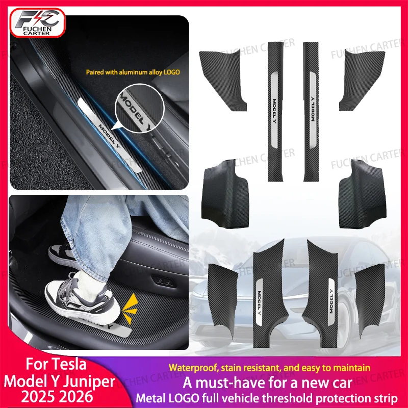 For Tesla New Model Y Juniper 2025 2026ABS Front Rear Door Sill Protector Threshold Strip Anti-kick Guard Panel Waterproof Pad
For Tesla New Model Y Juniper 2025 2026ABS Front Rear Door Sill Protector Threshold Strip Anti-kick Guard Panel Waterproof Pad