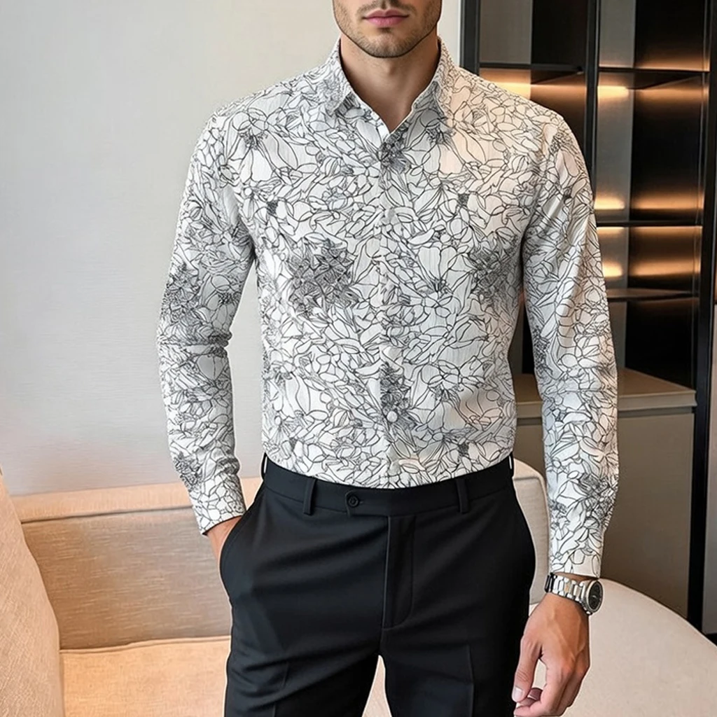 Spring Autumn Irregular Stripes Printed Shirts for Man Brand Button Up Long Sleeve Men's Shirt Retro Casual Mens Tops Plus Size
Spring Autumn Irregular Stripes Printed Shirts for Man Brand Button Up Long Sleeve Men's Shirt Retro Casual Mens Tops Plus Size
