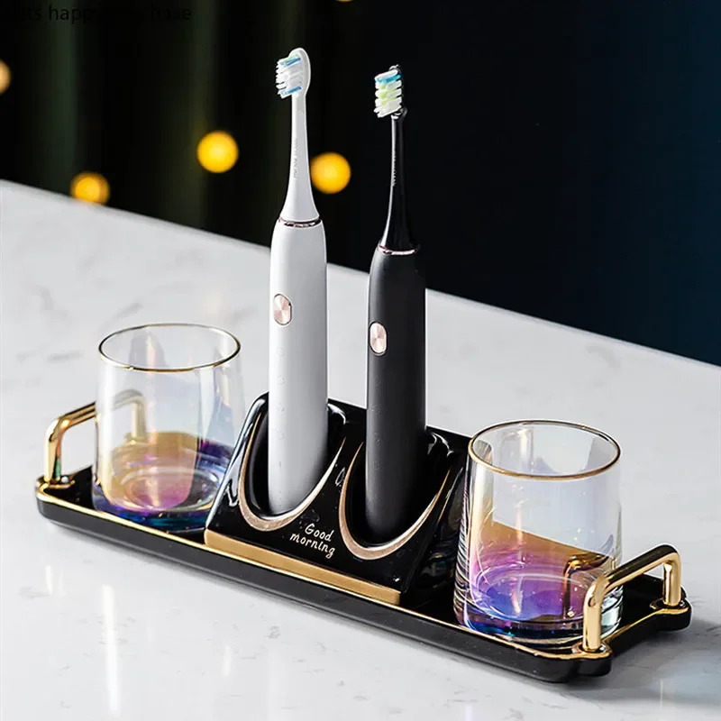 Bathroom Supplies Ceramic Tray Electric Toothbrush Holder Glass Mouthwash Cup Desktop Storage Tray Bathroom Decor Accessories
Bathroom Supplies Ceramic Tray Electric Toothbrush Holder Glass Mouthwash Cup Desktop Storage Tray Bathroom Decor Accessories