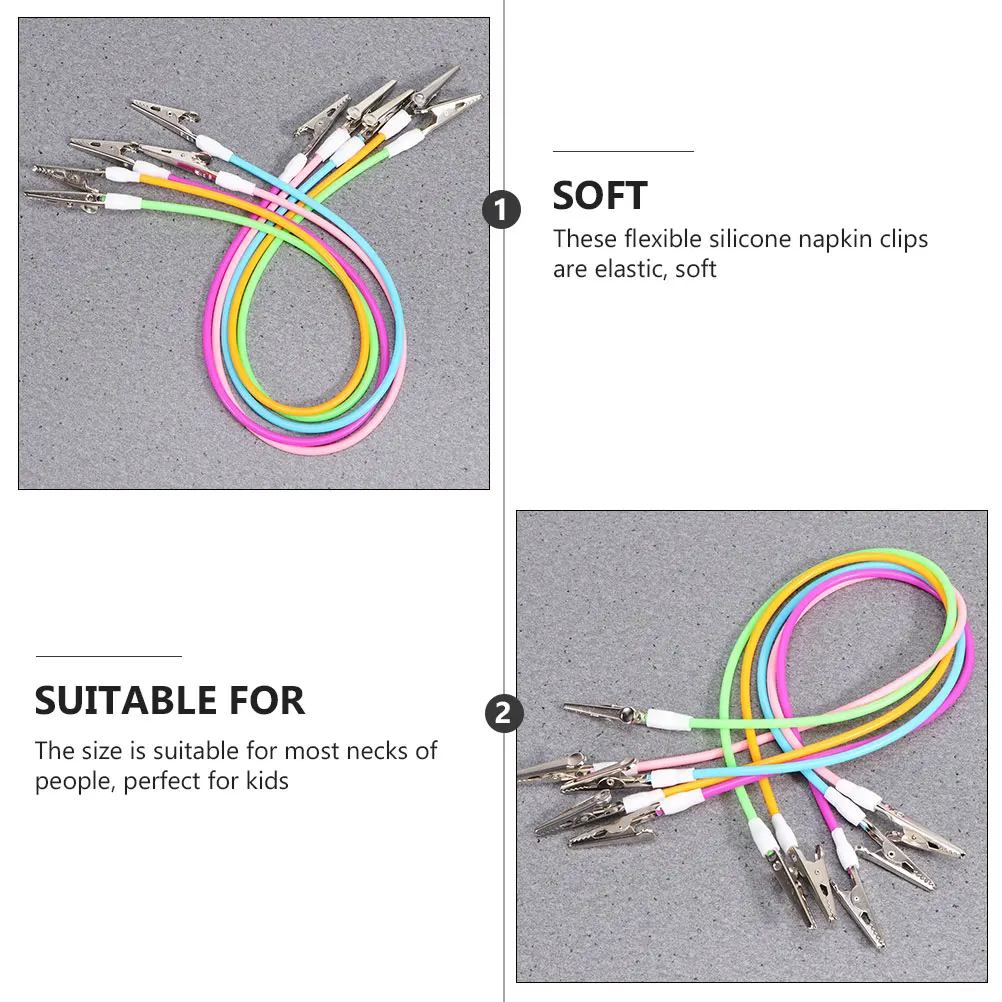 5pcs Scarf Clip Napkin Silicone Dental Bib for Adults Elderly Kids Hair Salon Party Feeding Foldable Lightweight Random Color
5pcs Scarf Clip Napkin Silicone Dental Bib for Adults Elderly Kids Hair Salon Party Feeding Foldable Lightweight Random Color