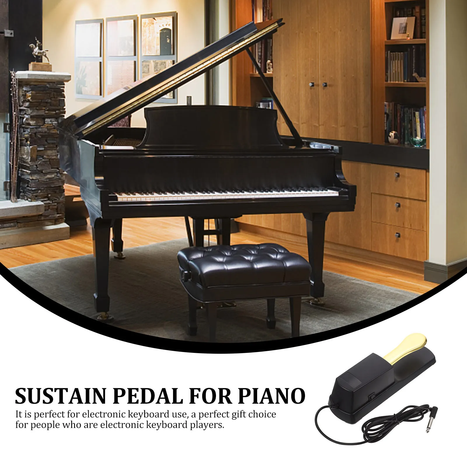 Electronic Piano Sustain Pedal Non-Slip For Keyboard Drum Synthesizer Midi Compact Damper Pedal Accessory Instrument Part
Electronic Piano Sustain Pedal Non-Slip For Keyboard Drum Synthesizer Midi Compact Damper Pedal Accessory Instrument Part