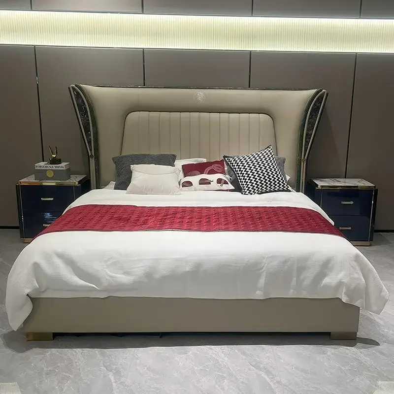High Quality Light Luxury Bed Frame Luxury Modern Princess Cheap Bed Aesthetics Minimalist Fashionable Wood Muebles Furniture
High Quality Light Luxury Bed Frame Luxury Modern Princess Cheap Bed Aesthetics Minimalist Fashionable Wood Muebles Furniture
