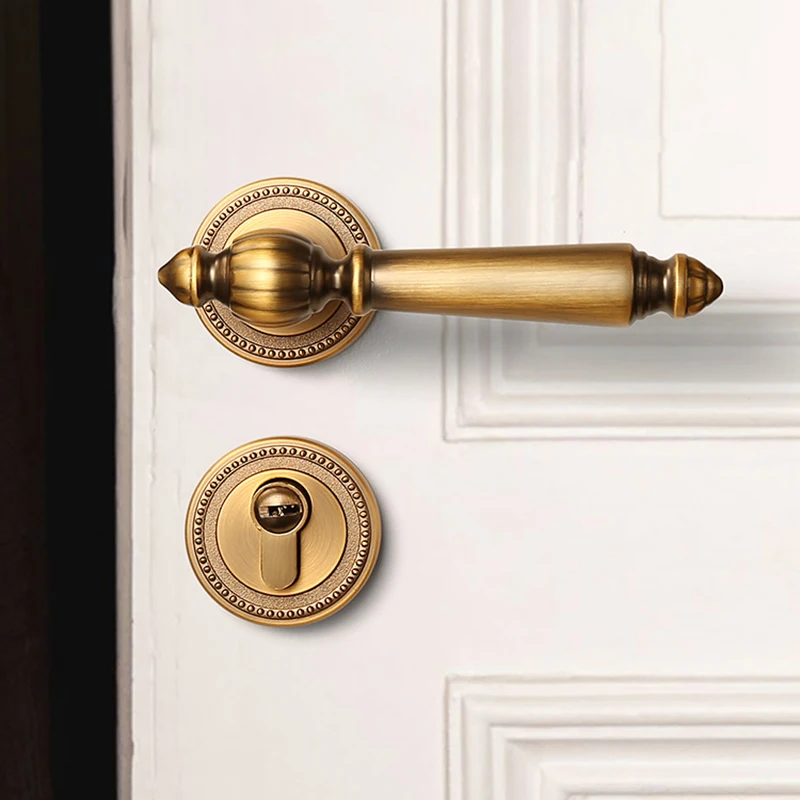 Bedroom Interior Retro Door Handle American Silent Magnetic Lock French A-type/B-type Brass Door Lock Hardware Accessories
Bedroom Interior Retro Door Handle American Silent Magnetic Lock French A-type/B-type Brass Door Lock Hardware Accessories
