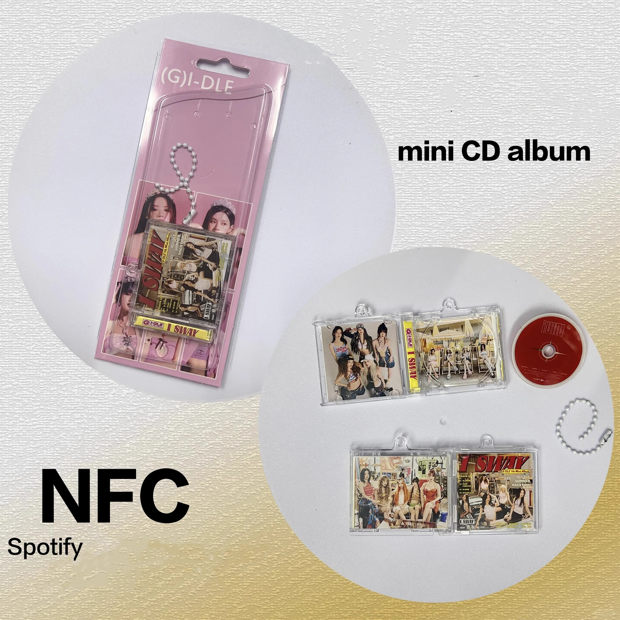 KR Pop (G)I-DLE MIYEON MINI Music CD NFC Keychain Play Songs I SWAY Album Klaxon Pendant Cosplay Key ring Acrylic DIY Necklace
KR Pop (G)I-DLE MIYEON MINI Music CD NFC Keychain Play Songs I SWAY Album Klaxon Pendant Cosplay Key ring Acrylic DIY Necklace