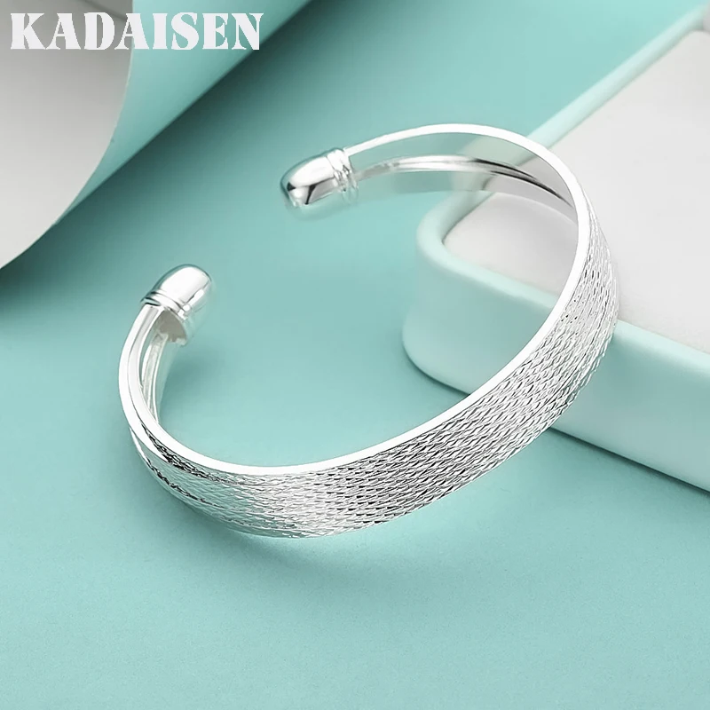 925 Sterling Silver Snakeskin Pattern Open Bangles For Women Bracelets Wedding Engagement Party Fashion Charm Jewelry
925 Sterling Silver Snakeskin Pattern Open Bangles For Women Bracelets Wedding Engagement Party Fashion Charm Jewelry