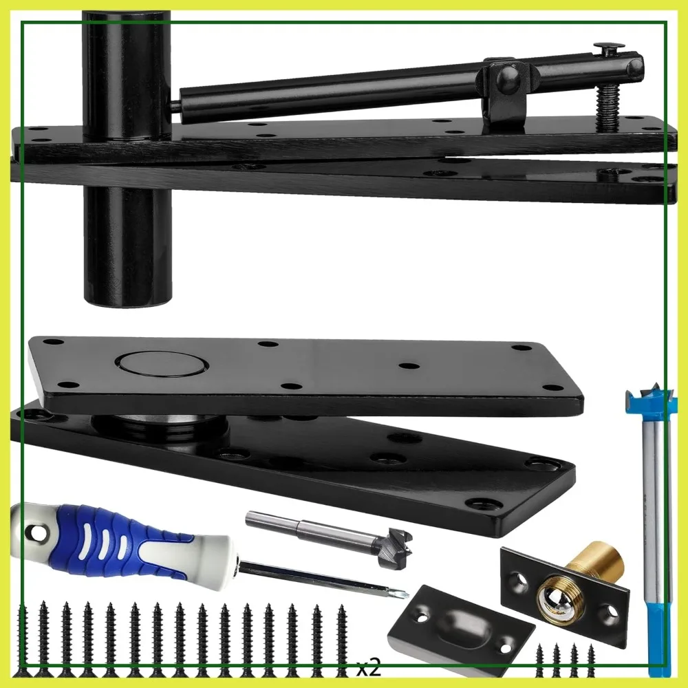 Heavy Duty Hidden Door Hinge 870 lbs, 360° Rotating Concealed Pivot Hinge, Alloy Steel Secret Door Hinge for 2.4"-12" Thick Doors, Center/Side Mount Full Kit
Heavy Duty Hidden Door Hinge 870 lbs, 360° Rotating Concealed Pivot Hinge, Alloy Steel Secret Door Hinge for 2.4"-12" Thick Doors, Center/Side Mount Full Kit