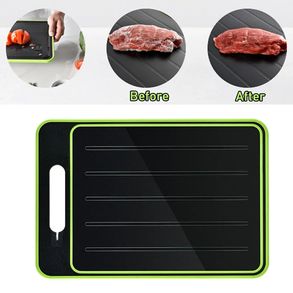 Defrosting Cutting Board Tray with Grater, Sharpener,Double Sided Chopping Board Frozen Meat Fish Food Tray Meat Tools
Defrosting Cutting Board Tray with Grater, Sharpener,Double Sided Chopping Board Frozen Meat Fish Food Tray Meat Tools