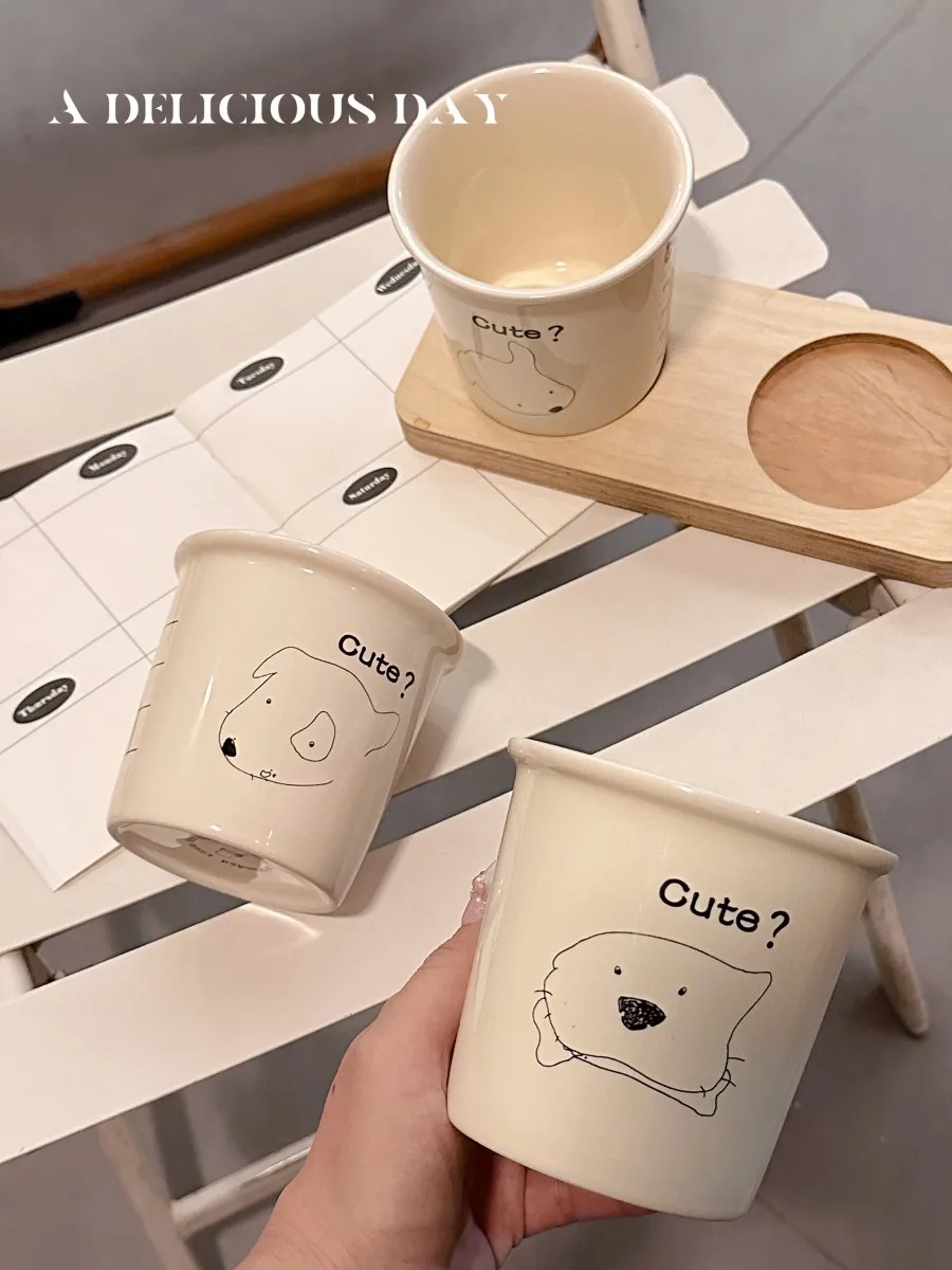 Cute Little Cerc Dog Line Handheld Cup Coffee Cup Milk Cup High Aesthetic Value Water Cup Couple Cup
Cute Little Cerc Dog Line Handheld Cup Coffee Cup Milk Cup High Aesthetic Value Water Cup Couple Cup