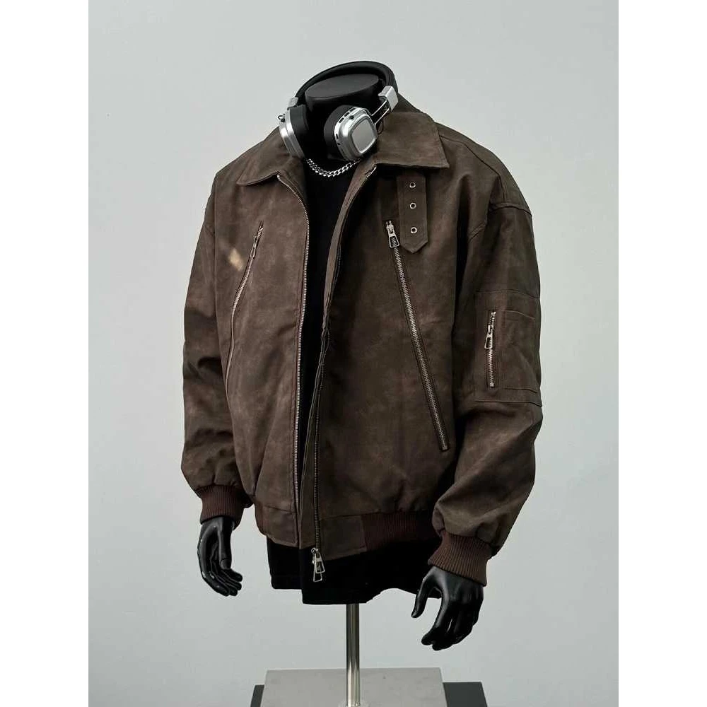Мужское коричневое кожаное пальто Jaet ort на молнии для мотоцикла, винтажное пальто американского пилота с откидным воротником, модный бренд
Мужское коричневое кожаное пальто Jaet ort на молнии для мотоцикла, винтажное пальто американского пилота с откидным воротником, модный бренд
