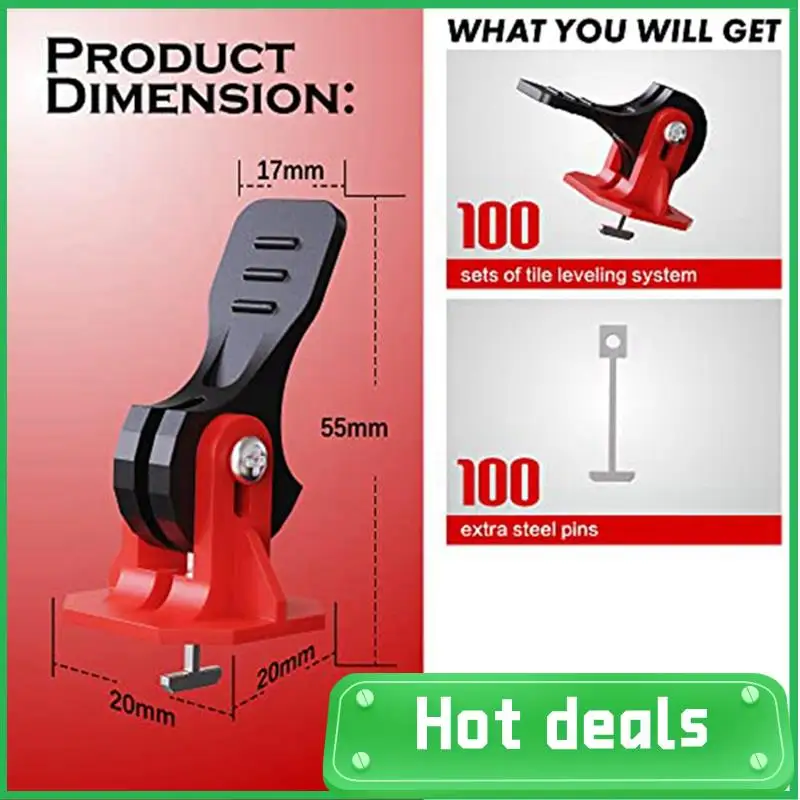 100 Pcs Tile Tools For Leveling Installation, Reusable Tile Leveling System Floor Leveling Tools
100 Pcs Tile Tools For Leveling Installation, Reusable Tile Leveling System Floor Leveling Tools
