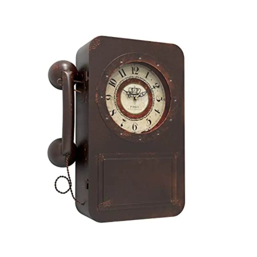 Retro Old Telephone Wall Clock with Hidden Safe, Battery Operated Quartz Metal Wall Clocks, Large Rectangular Vintage Decor Clo
Retro Old Telephone Wall Clock with Hidden Safe, Battery Operated Quartz Metal Wall Clocks, Large Rectangular Vintage Decor Clo