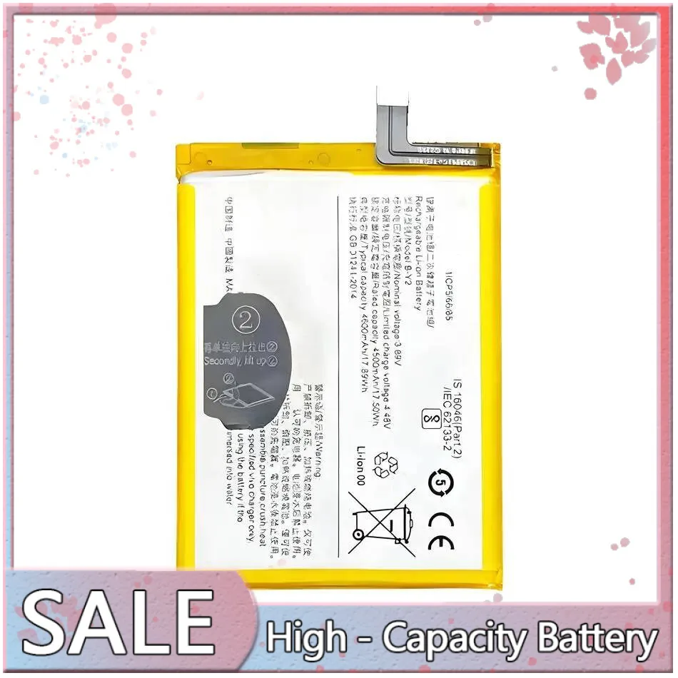 Stable Fast Charging B-Y2 For Vivo S16E V27E 4600Mah Mobile Phone Battery
Stable Fast Charging B-Y2 For Vivo S16E V27E 4600Mah Mobile Phone Battery