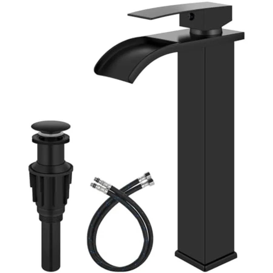 Vessel Sink Faucet Waterfall Tall Bathroom Faucet Single Handle, Single Hole Lavatory Vanity Mixer Tap with Pop Up Drain and Su
Vessel Sink Faucet Waterfall Tall Bathroom Faucet Single Handle, Single Hole Lavatory Vanity Mixer Tap with Pop Up Drain and Su