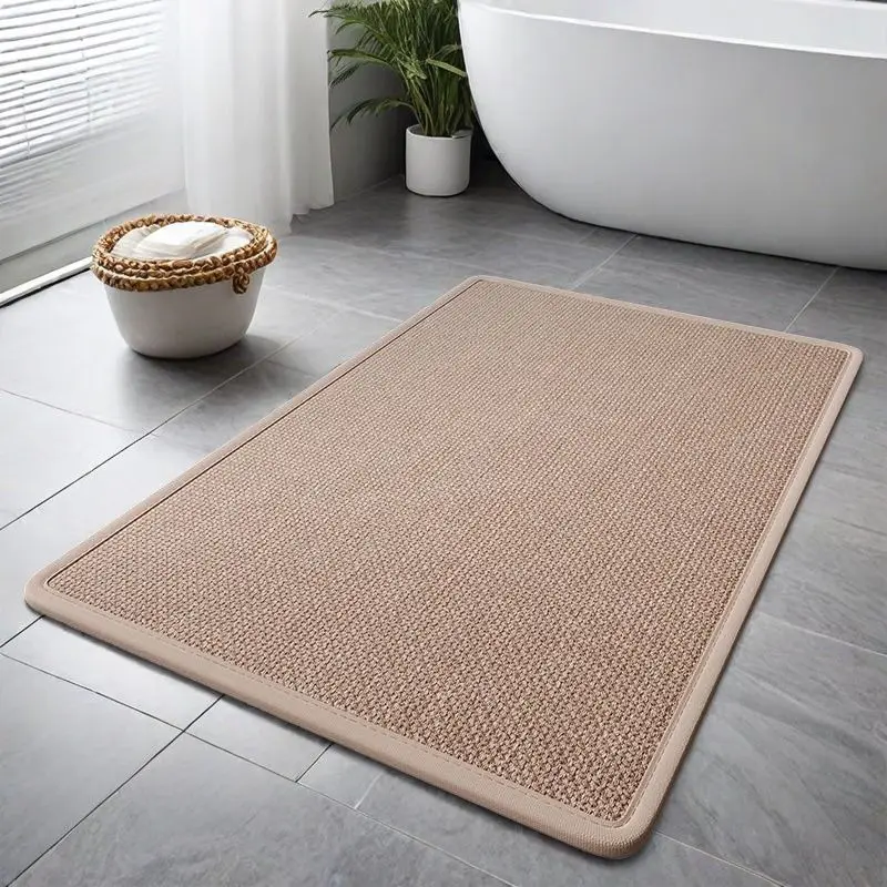 Linen Woven Bath Mat Bathroom Door Mat Water Absorbent Shower Non-slip Bath Mat Quick Dry Kitchen Mats Entry Door Foot Pad
Linen Woven Bath Mat Bathroom Door Mat Water Absorbent Shower Non-slip Bath Mat Quick Dry Kitchen Mats Entry Door Foot Pad