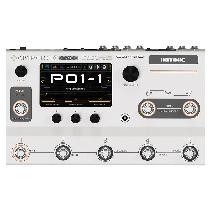 Ampero II Stage Electric Guitar, Mixed Effects Bass, Loop Recording Drum Machine backing track
Ampero II Stage Electric Guitar, Mixed Effects Bass, Loop Recording Drum Machine backing track